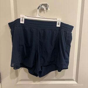 Lululemon Hotty Hot shorts, size 20, 4" inseam, navy blue